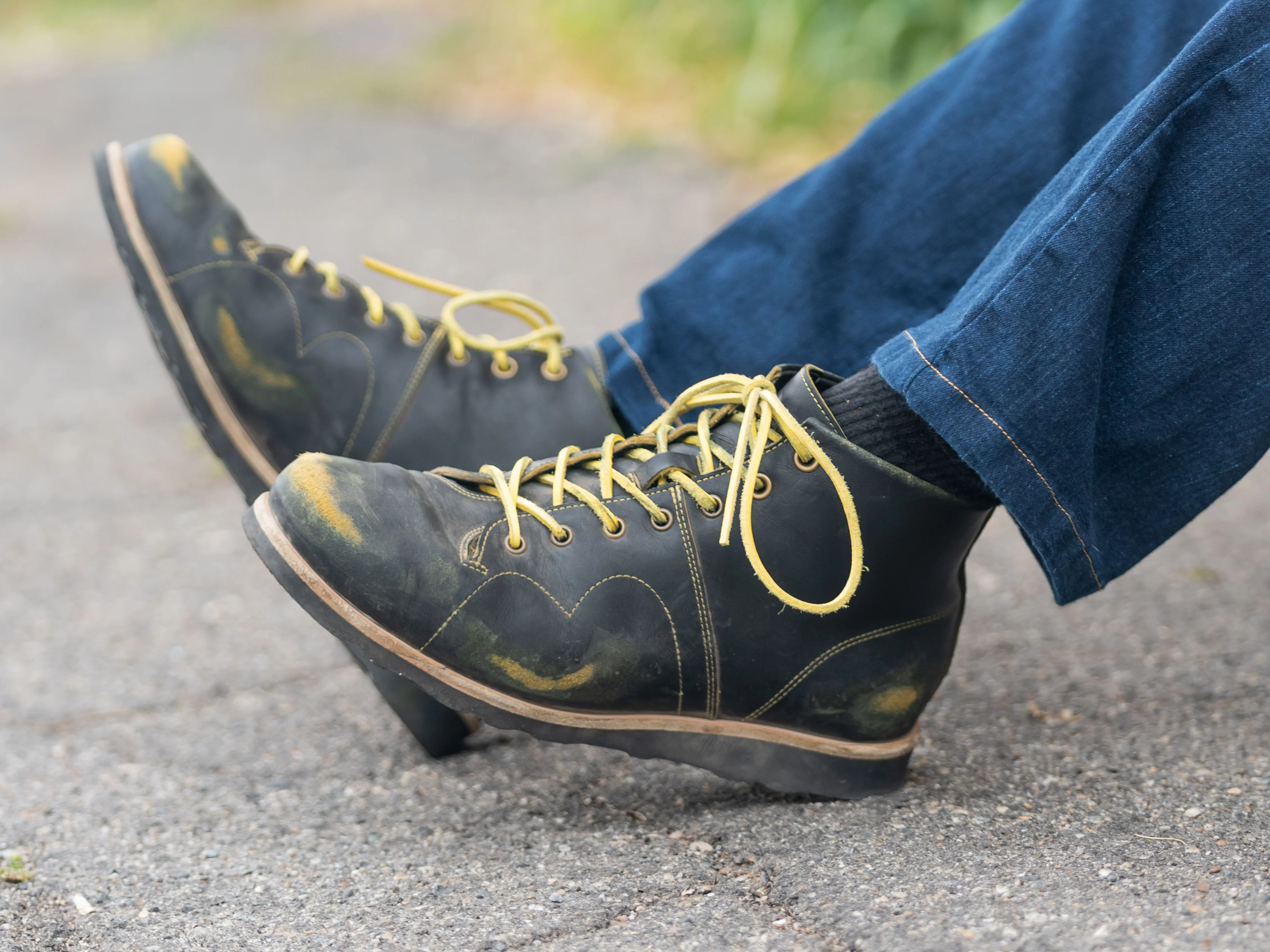 Rose Anvil X GORAL Monkey Boots - Yellow Blood Core Leather Black - PRE ORDER - Image 4