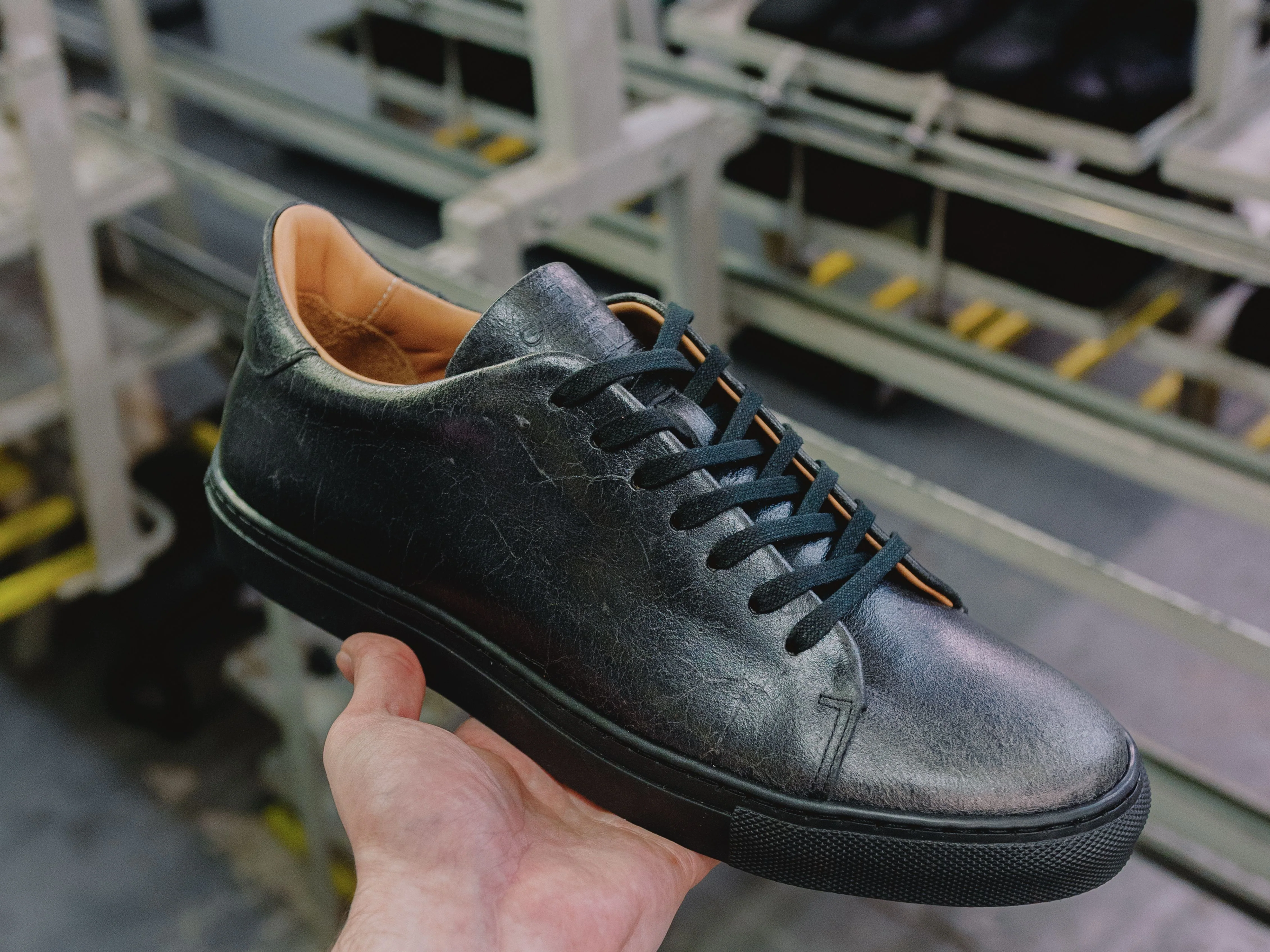 The Mellor II Sneaker - Charles F Stead Crazy Cow Black - Image 5