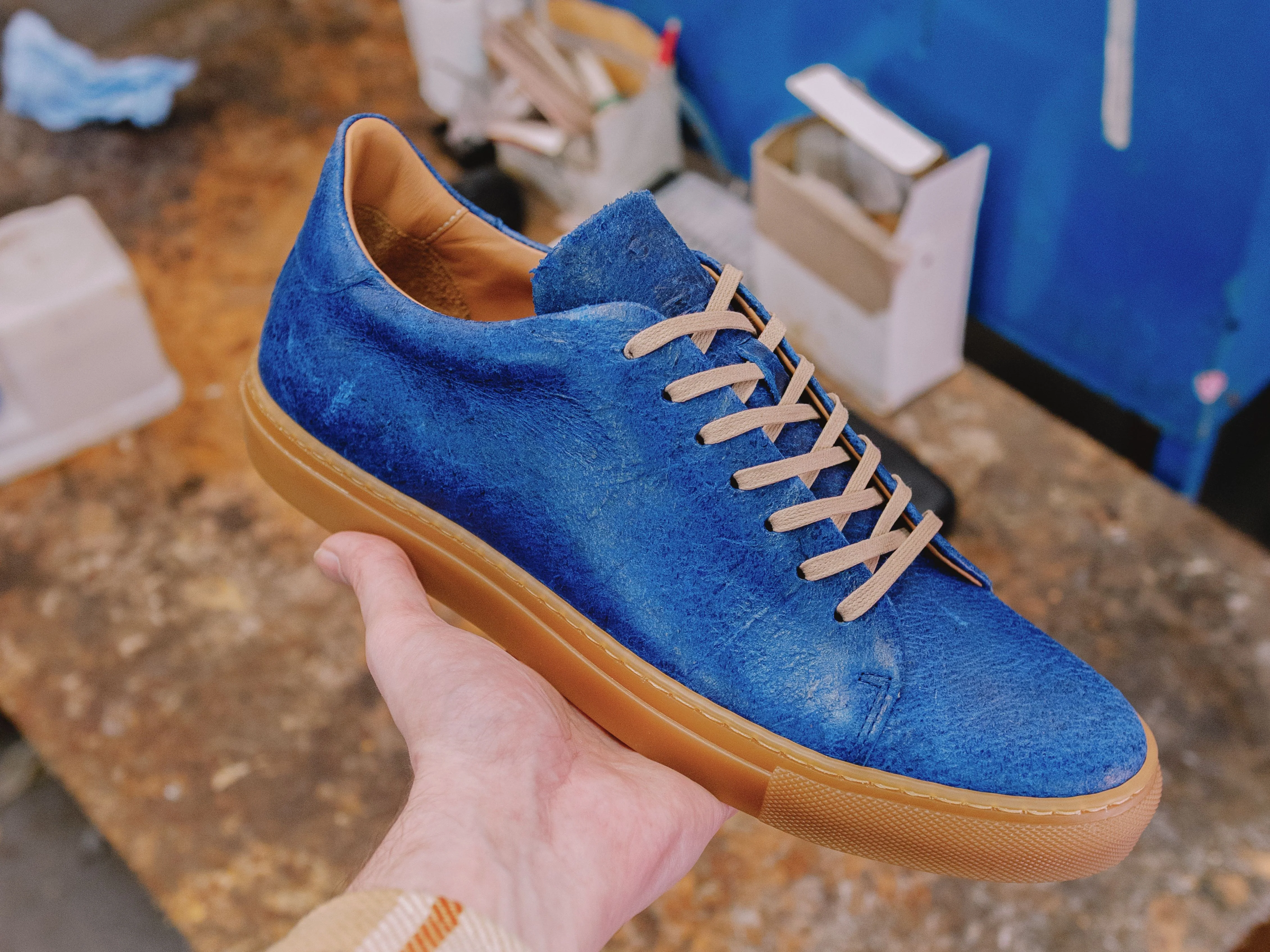 The Mellor II Sneaker - Charles F Stead Crazy Cow Blue - Image 6