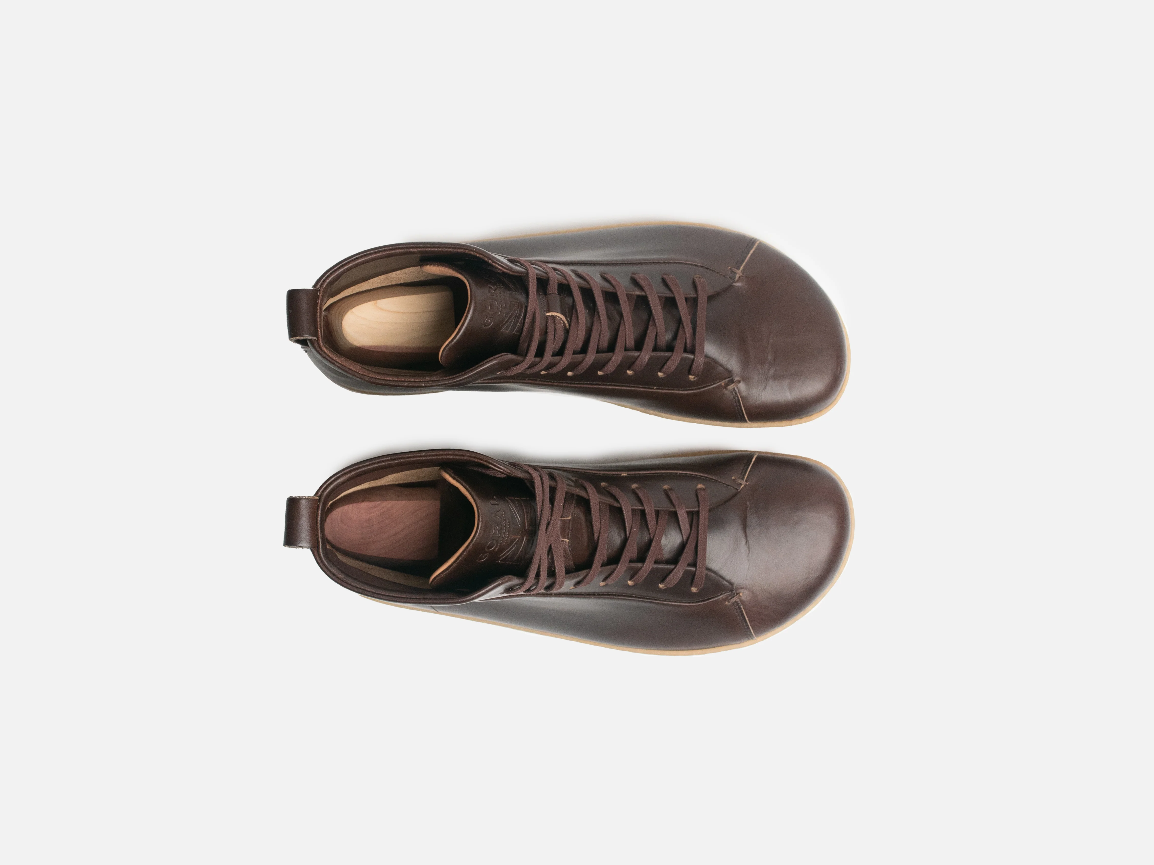 WALKLEY Barefoot High Top Horween Dark Brown Leather Sneaker - Image 3