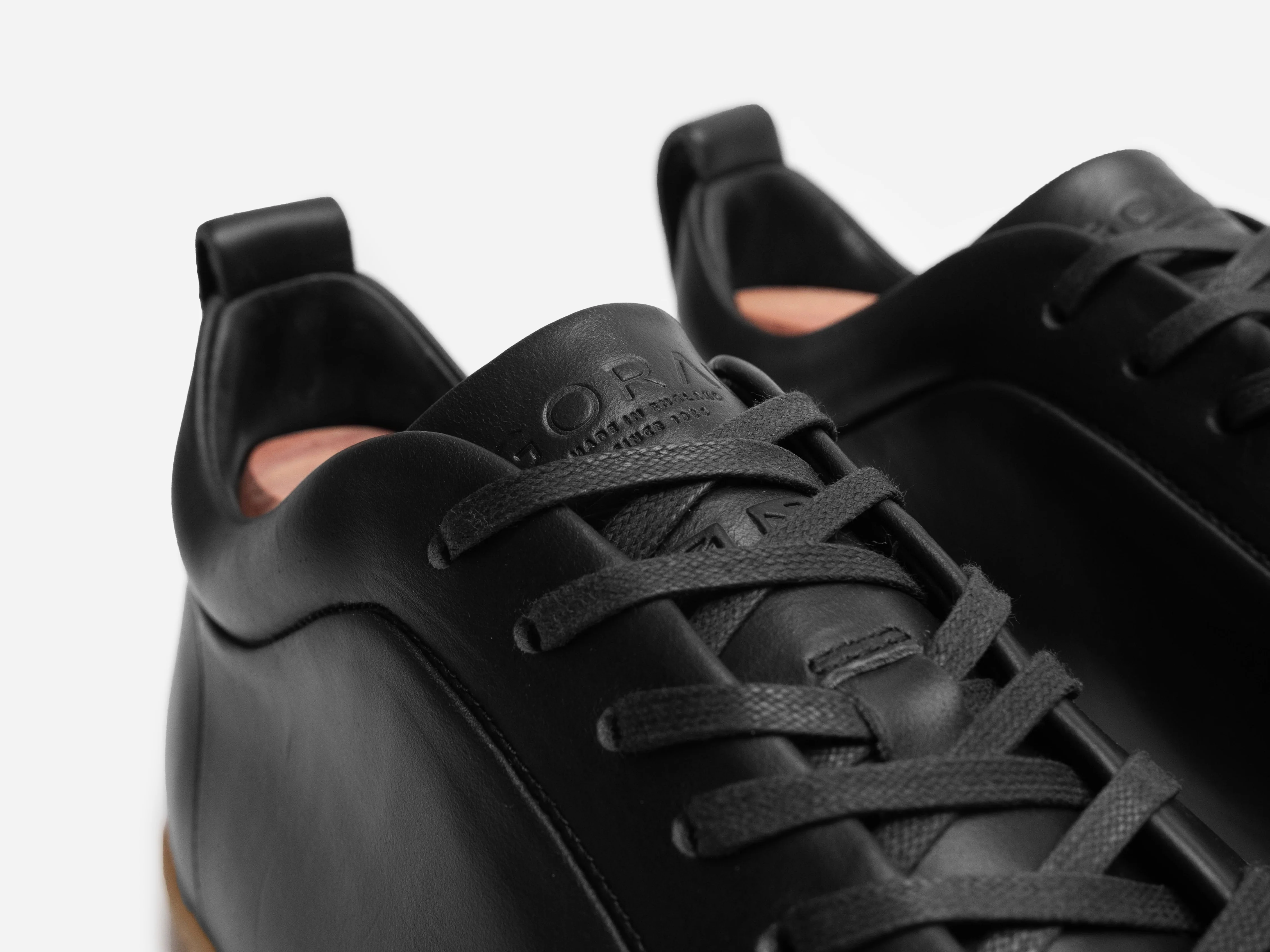 WALKLEY Barefoot Low Top Horween Black Leather Sneaker - Ready To Ship - Image 3