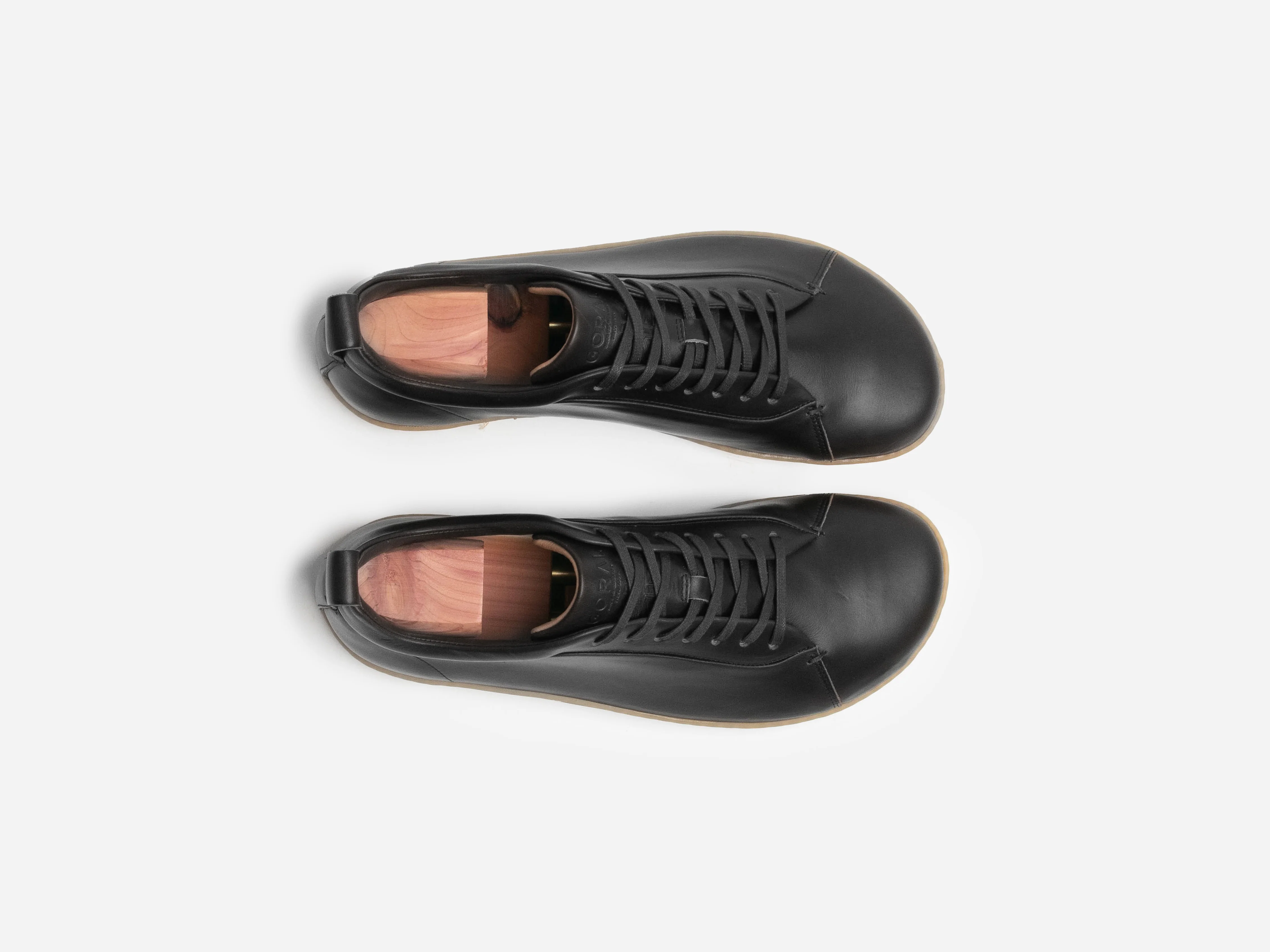 WALKLEY Barefoot Low Top Horween Black Leather Sneaker - Ready To Ship - Image 4